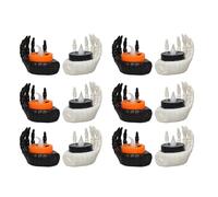pumpumlia 12pcs Realistico Forma A Mano Flickering LED Luce A Batteria Lampada Decorativa Sicuro da Usare Ornamento di Halloween Facile da Usare