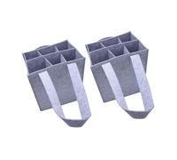 pumpumlia 2 sacchetti per vino in feltro con 6 scomparti, imbottitura antiurto e manico rinforzato per un trasporto sicuro (116 Chars), sacchetti regalo per vino, Grigio chiaro, Taglia unica
