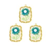 pumpumlia 3 Pezzi Colorato Strati Fiore Fascino In Acciaio Inox Artigianale Accessori Per Collana Orecchino Fare Personalizzabile Fatti A Mano Gioielli Risultati, Misura unica, come descritto, come