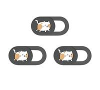 pumpumlia 3pcs Webcam Covers Slide Cartoon Gattino Della Macchina Fotografica Coperture Per Il Computer Portatile PC Cellulare Web Camera Privacy Protector Adesivo Webcam Copertura