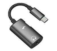 pumpumlia Adattatore splitter per cuffie da 3,5 mm di tipo C 32 bit 384 kHz decoder digitale adattatori per cavi per computer connettori splitter Displayport maschio a femmina