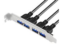 pumpumlia Adattatore USB3.0 a 4 porte da pannello frontale a schede madri 20 pin 19 pin header connettori cavo compatibile per schede madri desktop espansione USB
