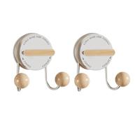 pumpumlia Adesivo Libera Ganci Da Parete Doppia Sfera Ventosa Heavy Duty Hold ABS Hanger per Legno Silicone Bagno Cucina Uso Ganci di aspirazione impermeabili