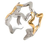 pumpumlia Anello aperto regolabile in acciaio inox elegante design cavo accessorio per l'uso quotidiano e occasioni speciali stella in acciaio inox, Misura unica, come descritto, come descritto