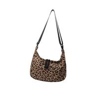 pumpumlia Borsa a tracolla alla moda con gnocchi leopardi borsa a tracolla borsa casual adatta per gli appassionati di moda pratica borsa a tracolla, Marrone, One Size