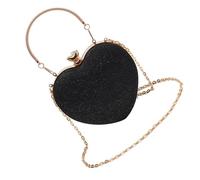 pumpumlia Borsa a tracolla da donna a forma di cuore elegante borsa da sera con cinturino a catena pochette da sera per feste e balli scolastici da donna con tracolla a catena a tracolla a forma di