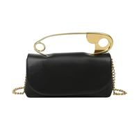 pumpumlia Borsa a tracolla da donna alla moda con tracolla regolabile a catena borsa a tracolla borsa a tracolla a catena per ragazze Incontri Lavoro per donne Cinturino in oro nero Tracolla alla moda