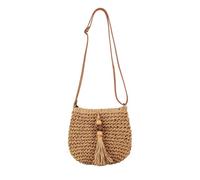 pumpumlia Borsa a tracolla in paglia alla moda adatta per vacanze al mare e viaggi con ampio spazio di archiviazione elegante borsa da donna, A, One Size