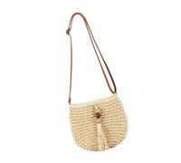 pumpumlia Borsa a tracolla in paglia alla moda adatta per vacanze al mare e viaggi con ampio spazio di archiviazione elegante borsa da donna, B, One Size