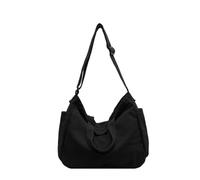 pumpumlia Borsa a tracolla in tela giapponese per donne e uomini borse a tracolla vintage borsa da scuola giapponese a tracolla, Nero , One Size