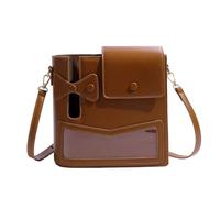 pumpumlia Borsa a tracolla leggera decorata spaziosa a tracolla per bottiglia d'acqua portabicchieri borse per fiaschetta e oggetti con design con fiocchi borsa portabottiglie, Marrone, Bellezza di
