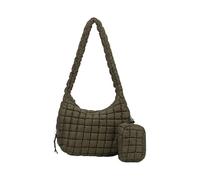 pumpumlia Borsa a tracolla trapuntata da donna, di grande capacità, leggera, imbottita, sotto le ascelle, con piccole cerniere, borsa per il trucco trapuntata, E, One Size