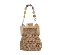 pumpumlia Borsa alla moda borsa grande capacità vintage tessuto a mano borse da spiaggia per ragazza donna moda casual, Caramello, One Size