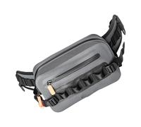 pumpumlia Borsa da pesca in acqua Borsa a tracolla multifunzione per attrezzatura da pesca all'aperto con tracolla in vita rivestita in TPU, Multicolore, Small Gray