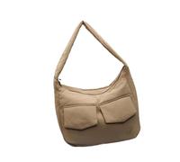 pumpumlia Borsa di nylon alla moda per pendolari quotidiani per uomini e donne borse a tracolla di grande capacità per attività quotidiane borsa in nylon, cachi, One Size