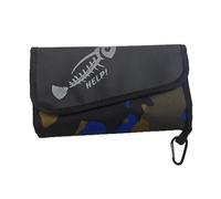 pumpumlia Borsa per esche da pesca, borsa a portafoglio con moschettone, custodia a portafoglio per esche da pesca, borsa per il trasporto, organizer per esche da pesca, Blu mimetico., Taglia unica