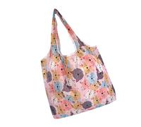 pumpumlia Borsa per la spesa riutilizzabile portatile con grande capacità di immagazzinamento, pieghevole e lavabile, per uso multiuso e leggero da viaggio, B, One Size