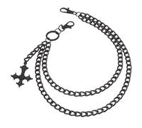 pumpumlia Catena per pantaloni con ciondolo a forma di catena di cultura di strada per appassionati di cultura di strada a più strati per jeans