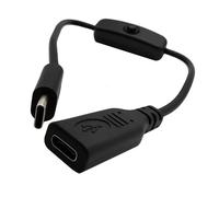 pumpumlia Cavo USB 3.1 di tipo C con interruttori integrati 22AWG portatile al cavo di ricarica 30 cm per laptop e dispositivi digitali Adattatore C per laptop