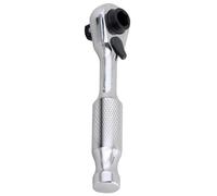 pumpumlia Chiave a cricchetto a doppia modalità 72 sistemi di ingranaggi a denti in miniatura da 6,35 mm presa antiscivolo impugnatura industriale strumento manuale professionale in acciaio