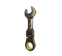 pumpumlia Chiave combinata a cricchetto con testa flessibile con estremità aperta, per riparazione a testa lunga, flessibile, 8-19 mm, reversibile