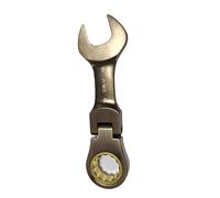 pumpumlia Chiave combinata a cricchetto con testa flessibile con estremità aperta, per riparazione a testa lunga, flessibile, 8-19 mm, reversibile
