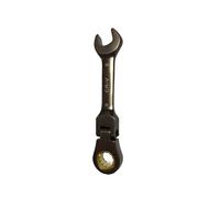 pumpumlia Chiave combinata a cricchetto con testa flessibile con estremità aperta, per riparazione a testa lunga, flessibile, 8-19 mm, reversibile