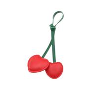 pumpumlia Ciliegie Portachiavi Charm Borsa Accessorio Alla Moda PU Pelle Frutta Portachiavi Ornamento Per Le Donne Decorazione Della Borsa Realistico Ciondolo Frutta
