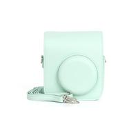 pumpumlia Custodia in pelle PU morbida borsa da viaggio borsa a tracolla per fotocamera Mini12 Film borsa + tracolla, Verde