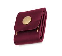 pumpumlia Custodia per plettri per chitarra, in pelle PU, organizer per plettro per chitarra, Rosso