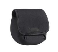 pumpumlia Custodia protettiva per mulinello da pesca tascabile, impermeabile, custodia protettiva per mulinello da baitcasting, custodia per mulinello da pesca, Nero , L