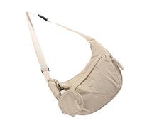 pumpumlia Elegante borsa a tracolla in nylon per le donne pratica borsa a tracolla mezza luna con tracolla regolabile per uso quotidiano borsa a tracolla in nylon, cachi, One Size