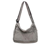 pumpumlia Elegante borsa a tracolla in tela per donne e ragazze, messenger vintage con tracolla regolabile, alla moda e versatile, grigio, One Size