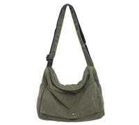 pumpumlia Elegante borsa a tracolla in tela per donne e ragazze, messenger vintage con tracolla regolabile, alla moda e versatile, Verde, One Size