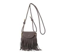 pumpumlia Elegante borsa a tracolla per le donne con disegni a frangia e tracolla regolabile borse a tracolla per pendolarismo e shopping borsa da donna, grigio, One Size