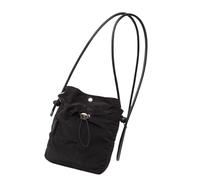 pumpumlia Elegante borsa a tracolla per telefono in tela con coulisse, adatta per lo shopping e il telefono da viaggio, Nero , One Size