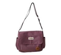 pumpumlia Elegante borsa a tracolla unisex spaziosa sezione principale tasche organizzative borsa a tracolla adatta per donne e uomini elegante borsa essenziale da ufficio, Viola, One Size