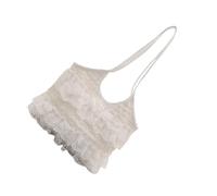 pumpumlia Elegante borsa ascellare in maglia di pizzo borsa spaziosa leggera con comoda tracolla per donna borsa a tracolla in rete traspirante