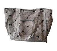 pumpumlia Elegante borsa casual grande capacità borsa a tracolla velluto a coste shopping pack top handle borse per viaggi e lavoro borsa in tessuto, grigio, One Size