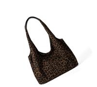 pumpumlia Elegante borsa da donna spaziosa borsa a tracolla interna con stampa leopardata borse morbide casual borsa quotidiana per lavoro pendolarismo leggero poliestere ascelle borsa, Marrone, One