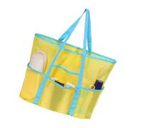 pumpumlia Elegante borsa essenziale da spiaggia in tessuto multi funzionale scomparti per viaggiatori nuotatori appassionati di articoli da toeletta alla moda organizer, Giallo, One Size