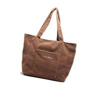 pumpumlia Elegante borsa in velluto a coste di grande capacità borsa ascellare borsa a tracolla alla moda casual borse con manico superiore per le signore borsa con manico superiore, Caff, One Size