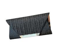 pumpumlia Elegante borsa scintillante con catena per le donne moda tracolla borsa da sera per matrimoni e feste catena, Nero , One Size