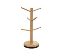 pumpumlia Elegante supporto per tazze in legno organizer per tazze e scaffali di stoccaggio a forma di albero in legno da banco di stoccaggio soluzione di archiviazione stand