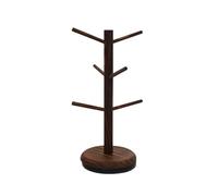 pumpumlia Elegante supporto per tazze in legno organizer per tazze e scaffali di stoccaggio a forma di albero in legno da banco di stoccaggio soluzione di archiviazione stand