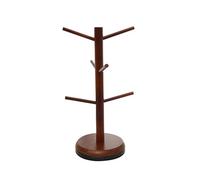 pumpumlia Elegante supporto per tazze in legno organizer per tazze e scaffali di stoccaggio a forma di albero in legno da banco di stoccaggio soluzione di archiviazione stand
