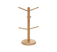 pumpumlia Elegante supporto per tazze in legno organizer per tazze e scaffali di stoccaggio a forma di albero in legno da banco di stoccaggio soluzione di archiviazione stand