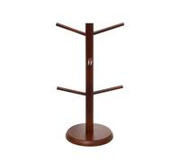 pumpumlia Elegante supporto per tazze in legno organizer per tazze e scaffali di stoccaggio a forma di albero in legno da banco di stoccaggio soluzione di archiviazione stand