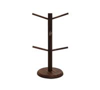 pumpumlia Elegante supporto per tazze in legno organizer per tazze e scaffali di stoccaggio a forma di albero in legno da banco di stoccaggio soluzione di archiviazione stand