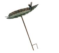 pumpumlia Elegante vasca per uccelli per giardino, patio e cortile, resistente alle intemperie, autoportante con base a rebbi stabile per uccelli da giardino